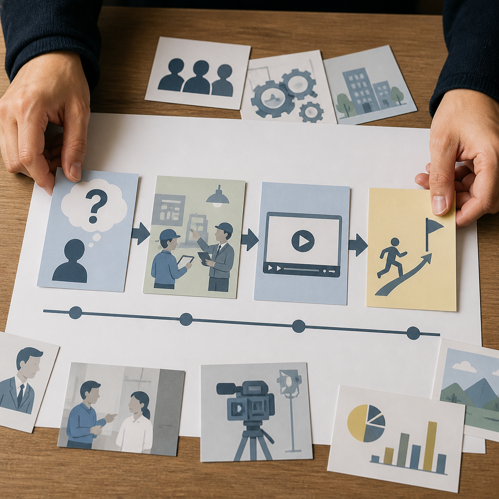 視聴者の疑問と次の行動から企業紹介動画を設計するストーリーボード